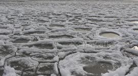 Pancake Ice Stock Footage