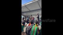 USA: Washington, DC mayor gives a speech at the MLK Parade