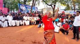 Men and women take part in stone-lifting content held in southern India