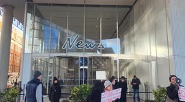 Anti-vax protest outside News UK headquarters in London: 'We don't want to know about Meghan Markle'