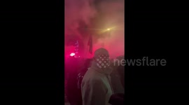 Protest against pension reform in the streets of Paris, France