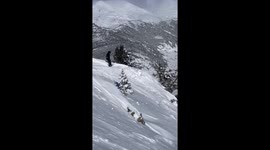 Having fun near death in a big mountain andorra is crazy snowboard