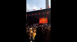 Chinese opera singers at the 2023 Chinese new year in London held at Trafalgar Square