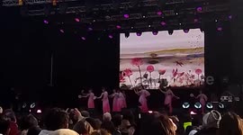 Traditional dances at the 2023 Chinese new year in London hold in Trafalgar Square