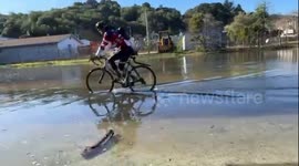 King tide flooding adds to recent Sausalito, California January storm damage