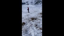 We don’t have a lot of snow but we having fun in the pasto riding