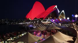 Sydney Opera House turns red for Chinese New Year, Australia