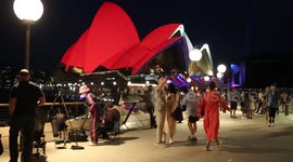 Sydney Opera House turns red for Chinese New Year, Australia