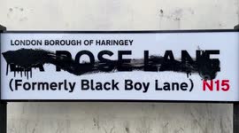Black Boy Lane: London road sign vandalised by people opposing name change