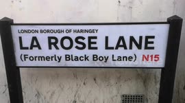A day after Black Boy Lane in North London was renamed La Rose Lane and mere hours after one of the street signs was cleaned after it was vandalised a new protest emerges as a householder puts up his own Black Boy Lane Sign.