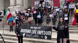 Silent Protest for Iran in New York, USA