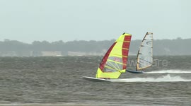 76 year-old Speed Sailor has a wipeout in Peel Inlet. Then he’s up and at it again!