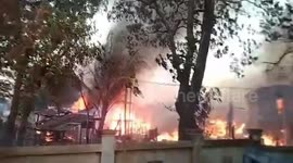 Buddhist temple burns in Burma as rebels clash with government