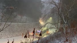 Japan: Blizzard leaves passengers trapped in trains and vehicles stranded on roads
