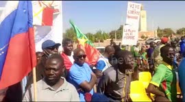 People protest French army presence in Ouagadougou, Burkina Faso