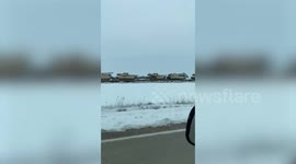 Freight train seen carrying tanks in Kansas one day before Biden agreed to send infantry fighting vehicles to Ukraine