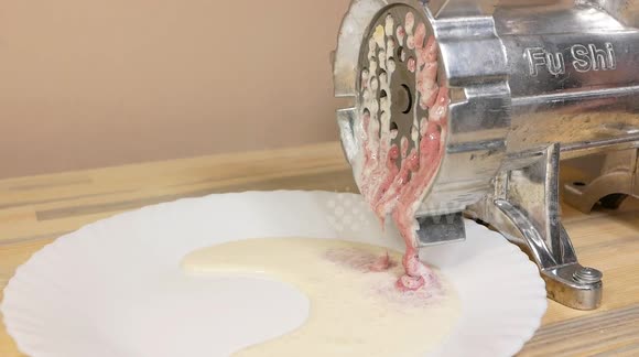 Ice Cream Grinding in a Meat Grinder