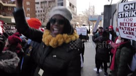 MORE THAN 7,000 NEW YORK CITY NURSES GO ON STRIKE