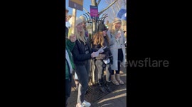 Songs at nurses protest in Dorset, UK