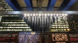Watch clever art installation that forms words out of falling water droplets at Canary Wharf's Winter Lights Festival
