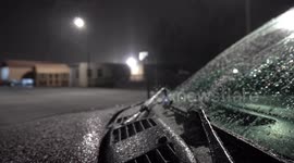 Winter Storm Warning In McCracken County In Western Kentucky, USA [Freezing Rain, Drizzle, Sleet, And Snow]