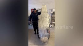 Man makes steel aircraft carrier model that floats, fulfilling his childhood dream