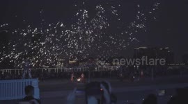Folk Artists Beating Iron Flower In Xi'an, China