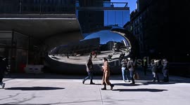 Reflective sculpture by Anish Kapoor finally unveiled in New York, US
