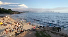 Brazilians make offerings to sea goddess Yemanja in Rio de Janeiro