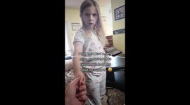 Told her I had a belly ache and to hold my hand. Her face of concern has me rolling