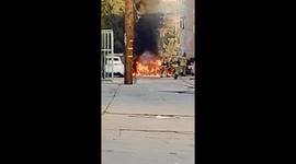 Spontaneous combustion in residential street.