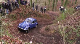 Cars of all shapes and sizes tackle 'Crooked Mustard' section of Cotswold Clouds motor trials