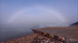 Rare Fogbow appears in Kent at start of UK cold snap