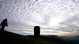 Spectacular cloud formation fills the skies over Gloucestershire, England