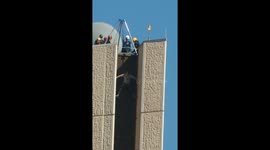 Nail-biting watch as 'pro-life Spider-Man' scales 40-storey building WITHOUT safety gear