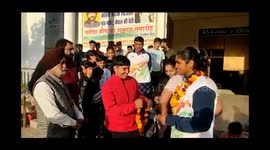 Boxer Lashu Yadav made a hat-trick by winning gold medals in three consecutive Khelo India Games ,Grand welcome for Kaithal's daughter boxer Lashu Yadav on reaching Kaithal after winning gold medal in Khelo India Youth Games