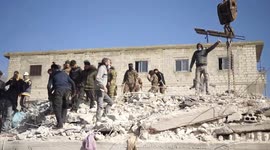 Rescue workers continue desperate search for survivors in Syria's Idlib