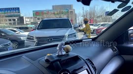 Chinese courier drives luxury car worth over $200,000 to deliver food