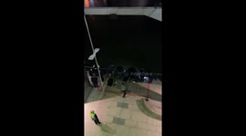 Woman falls into water in Canary Wharf, London: Emergency services and passersby use rope to rescue her
