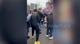 Chelsea fan KNOCKED OUT with single punch before game against West Ham