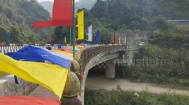 With different colors flying in the air, the country is blessed with happiness.