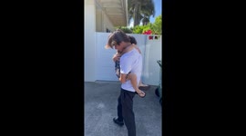 Little girl's heart jumps with excitement when big bro returns home after 3 months