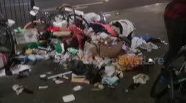 Is this the most dirty station entrance in the London Underground. A huge pile of rubbish can be seen outside one of the entrances to Bethnal Green Underground Station