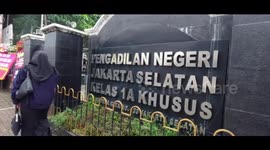 Atmosphere of the South Jakarta District Court during the Ferdy Sambo Verdict Trial, Indonesia