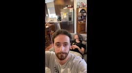 Mischievous brother can't help but keep 'cheesing' sister in her home