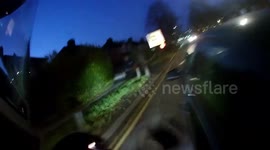 Hit and Run: Audi Illegal Turn Leaves Motorcyclist in Shocking Smashup