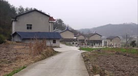 Rural Houses And Fields in Yichang, China