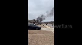 Military helicopter crashes on highway in Alabama, US