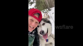 2023 Mush Larose Club Fun Race in Ontario Canada is where Brit Martin has entered his dogsled team in a 6.5 km Nordic Class