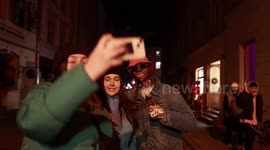 Eurovision winner Oleh Siuk greets fans in Lviv, Ukraine